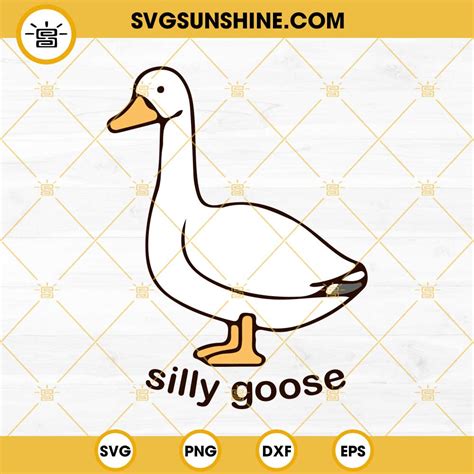 Silly Goose SVG, Funny Goose SVG PNG DXF EPS Cricut Silhouette