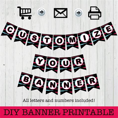 DIY Banner Printable Tiktok Instant Download, Printables Banner, Custom ...