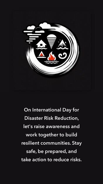 International Day For Disaster Reduction October Premium Ai