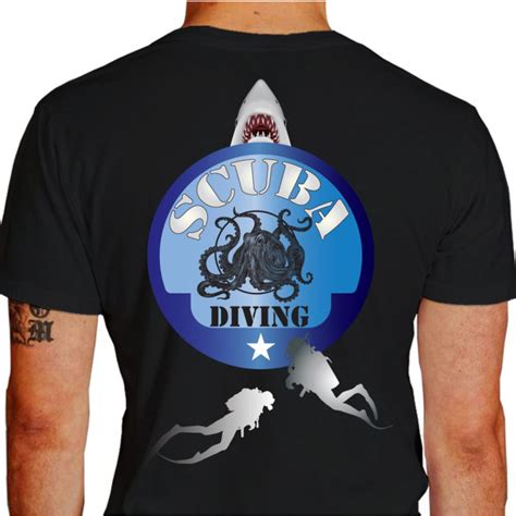 Camiseta Mergulho Mergulhador Síndrome de Polvo Scuba Diving