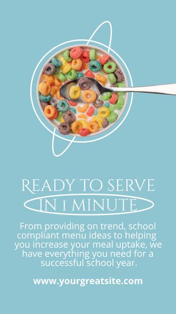 School Food Ad Online Tiktok Video Template Vistacreate