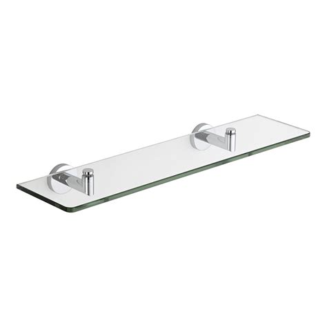 Milano Mirage Modern Chrome Glass Bathroom Shelf