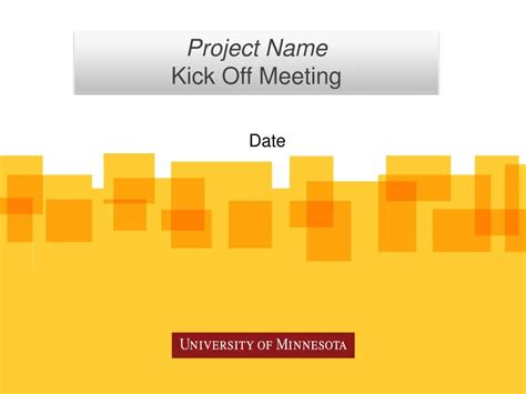 Project Management Kick Off Meeting Template Ppt