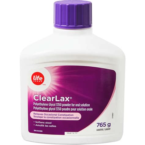 Life Brand CLEARLAX 765G Polyethylene Glycol 3350 Powder For Oral