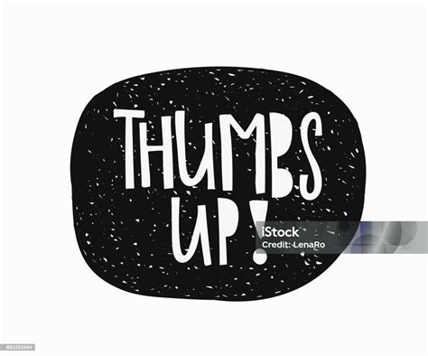 Thumbs Up Tshirt Sticker Quote Lettering Stock Illustration Download