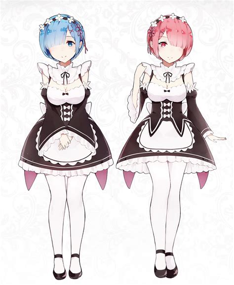 Rui Li Short Hair Blue Hair Maid Outfit Rezero Kara Hajimeru