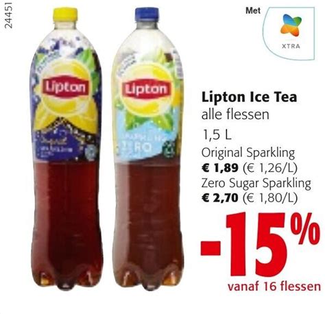 Lipton Ice Tea Original Sparkling Zero Sugar Sparkling Promotie Bij