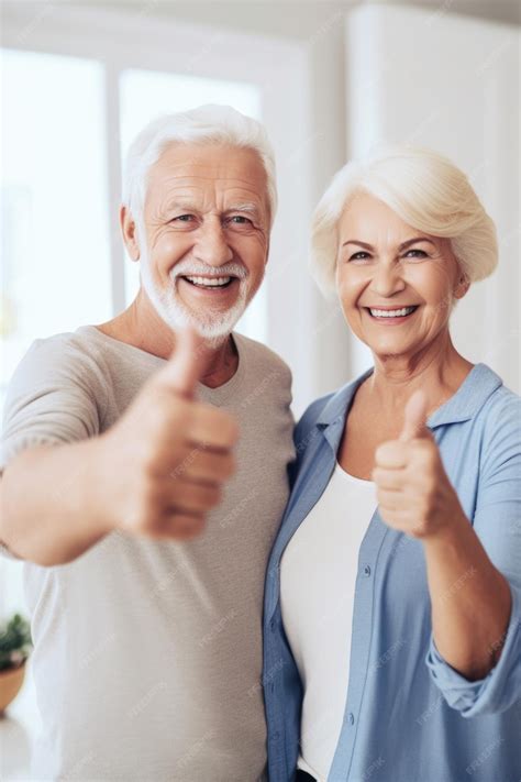 Premium Ai Image Shot Of A Mature Couple Giving Each Other The Thumbs