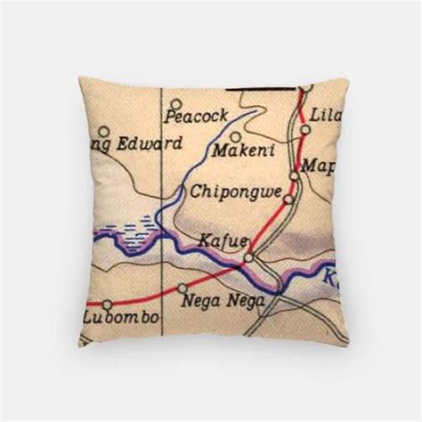 Lusaka, Zambia city skyline with vintage Lusaka map | wanderlust gifts and home decor