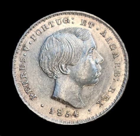 Portugal D Pedro V 1853 1861 100 Reis 1854 1º Tipo Catawiki