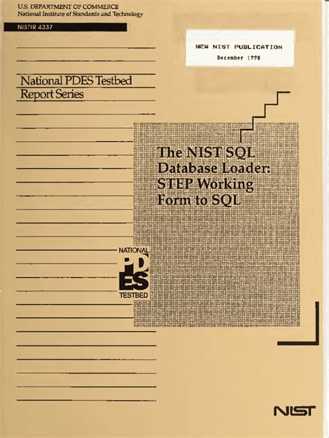 Fillable Online Nvlpubs Nist The Nist Sql Database Loader Step Working