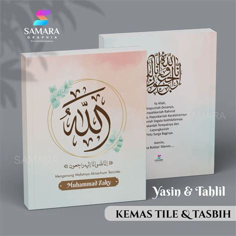 Jual Buku Yasin Dan Tahlil Custom Softcover Lengkap Foto Almarhum Souvenir Pengajian Tahlilan 40