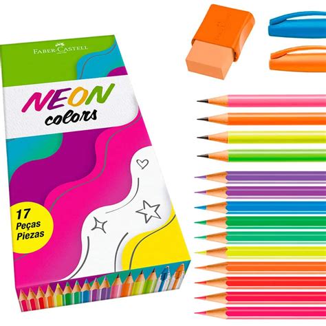 Kit Neon Colors Faber Castell CX 1 UN Loja Faber Castell Oficial