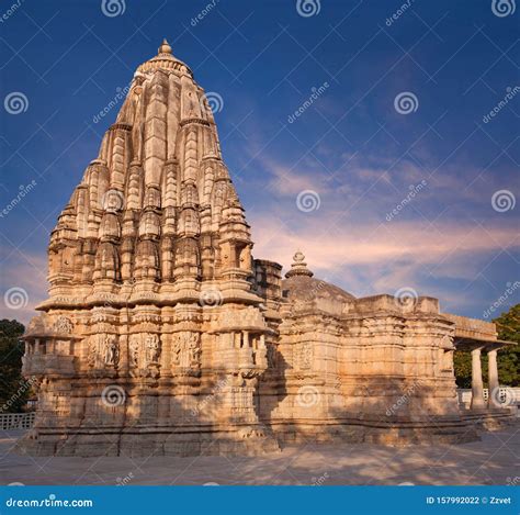 Exterior Of Famous Neminath Jain Temple In Ranakpur Rajasthan India