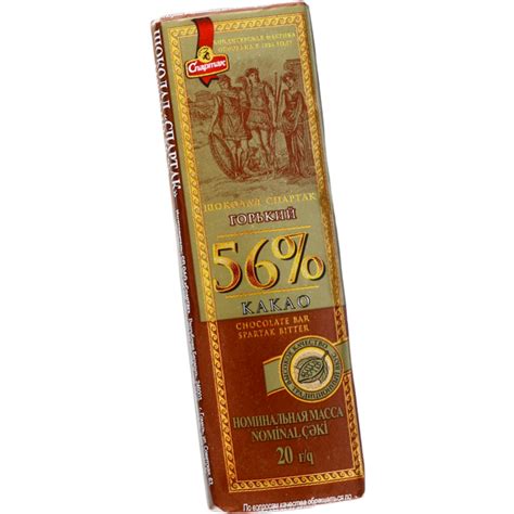Шоколад «Спартак» горький, 56%, 20 г купить в Минске: недорого в ...