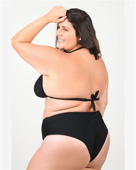 Riachuelo Calcinha Biqu Ni Texturizada Plus Size Preto