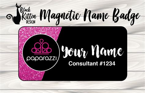 Paparazzi Magnetic Name Badge Paparazzi Name Badge By Blackkittendesignz On Etsy