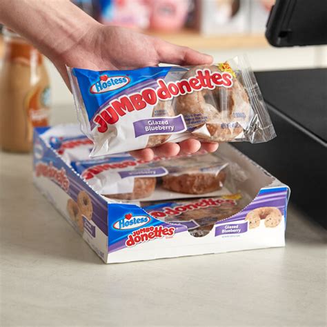 Hostess Donettes Single Serve Glazed Blueberry Jumbo Donuts 2 Count 4