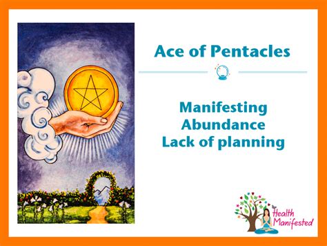 Tarot Ace Of Pentacles Health Manifested