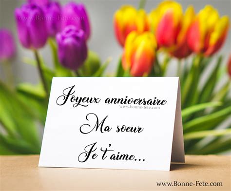 Message Danniversaire Pour Ma S Ur Bonne F Te