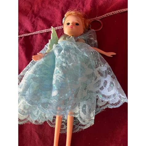 Toys Blonde Fairy Doll Blue Lace Dress Wgreen Wings Poshmark