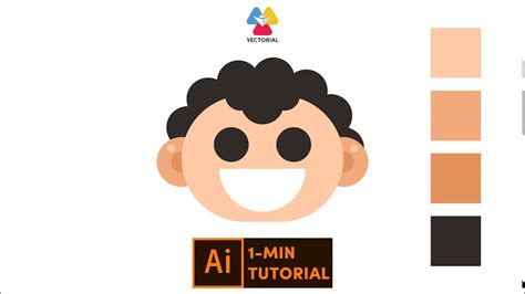 Flat Character Tutorial In Adobe Illustrator 1 Minute Tutorial For Beginner Youtube