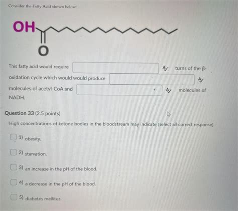 Solved Consider The Fatty Acid Shown Below Ohy O A Turns Of Chegg