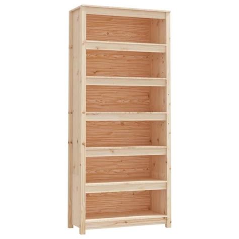 Bibliothèque 80x35x183 cm Bois de pin massif SALALIS SP066648