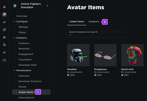 Avatar items | Documentation - Roblox Creator Hub