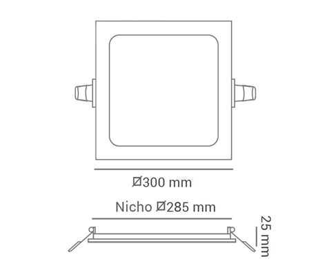 Kit Painel Led Embutir W Quadrado Branco Frio K Bivolt Led