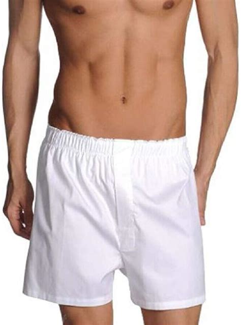 Men S Cotton Trunks White Stretchy Soft Classic Fit Underwear Boxer