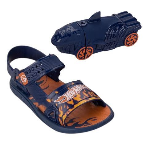 Sand Lia Infantil Menino Conforto Estojo Shark Hot Wheels Cacci Cal Ados