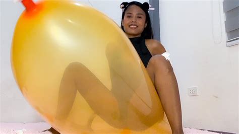 Sexy Kitten Camylle Rides To Pop Your Huge Gl 500 Zeppelin Balloon Asian Looner Girls Clips4sale