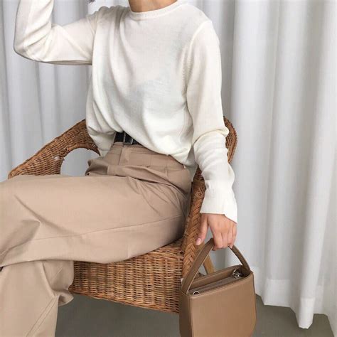 Korean Beige Aesthetic Clothes