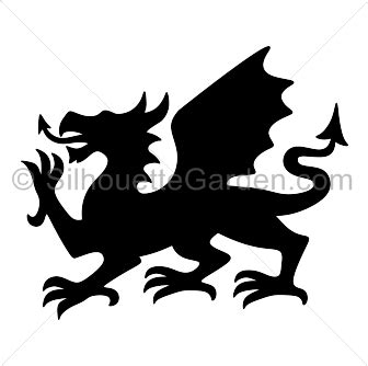 Welsh Dragon Silhouette