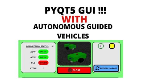 Desktop GUI With PyQT5 For Autonomous Guided Vehicles YouTube