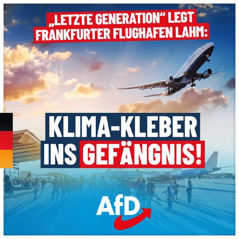 Afd Letzte Generation Legt Frankfurter Flughafen Lahm Klima Kleber