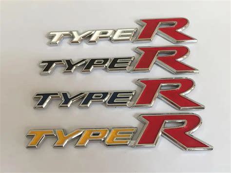 20pcs High Quality TYPER TYPE R Logo Chrome ABS Car Side Trunk Rear Car