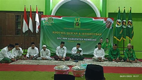 Harlah Ppp Ke Petiga Rembang Gelar Khotmil Quran Dan Istighosah