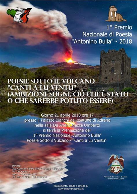 Poesia Sabato Ad Adrano La Premiazione Del Premio Nazionale Antonino