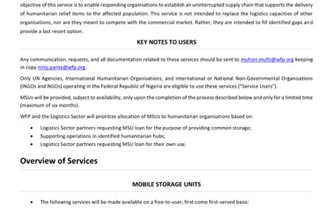 Nigeria Standard Operating Procedures Sop Humanitarian Cargo Movement Notifications 18