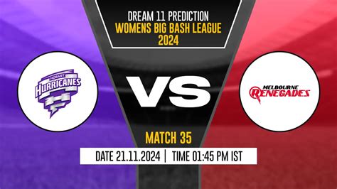 WBBL 2024 HH W Vs MR W Dream11 Prediction Fantasy Cricket Tips