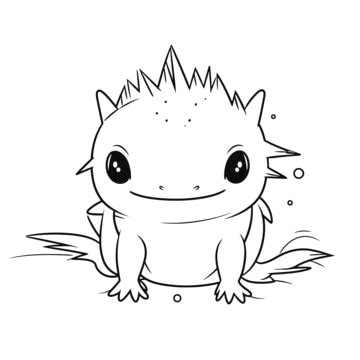 Axolotl Outline PNG Transparent Images Free Download | Vector Files ...