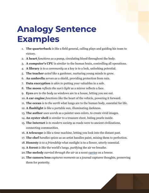 100+ Analogy Sentence Examples, How to Write, Tips | Examples