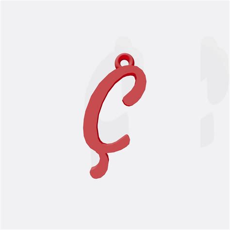 Jewelry & Accessories STL Download - Letter Ç Keychainby Mu3D