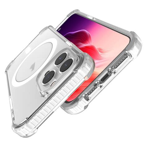 K P Iphone Pro Max Skal Magsafe Shockproof Akryl Transparent