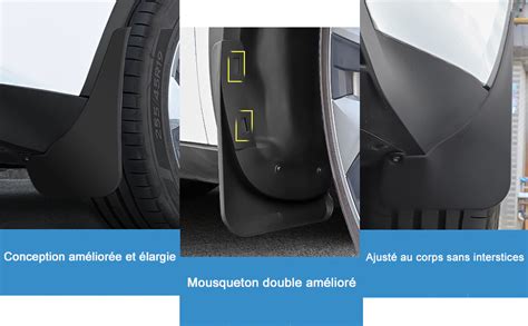 Lot De 4 Bavettes Garde Boue Compatibles Avec Tesla Model Y 2020 2023