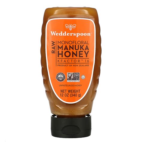 Wedderspoon Raw Monofloral Manuka Honey KFactor 16 12 Oz 340 G