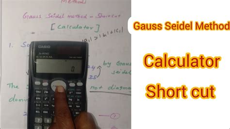 Ma3251 Statisticsand Numerical Methods Unit Iii Gauss Seidel Method