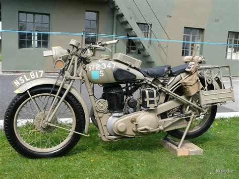 Ww2 British Army Motorcycle By Woodie Redbubble